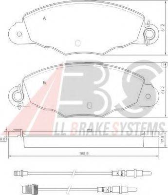 A.B.S. 37039 OE - Тормозные колодки, дисковые, комплект avtokuzovplus.com.ua