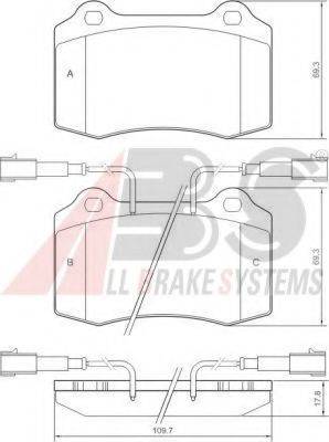 A.B.S. 37041 OE - Гальмівні колодки, дискові гальма autocars.com.ua