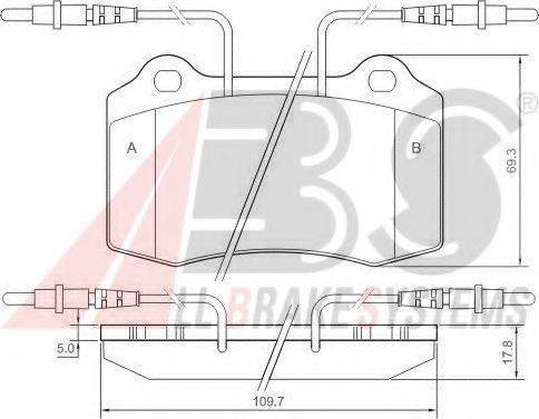 A.B.S. 37049 OE - Гальмівні колодки, дискові гальма autocars.com.ua