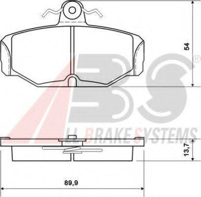 A.B.S. 37061 OE - Тормозные колодки, дисковые, комплект avtokuzovplus.com.ua