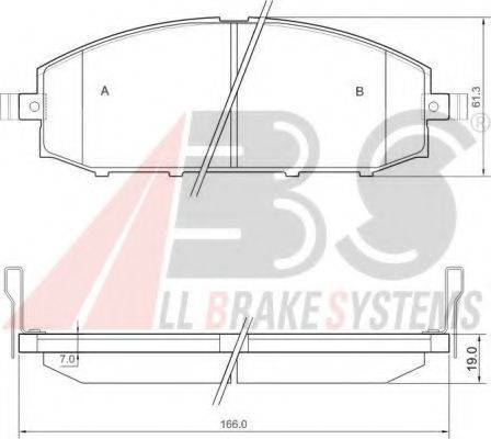 A.B.S. 37084 OE - Тормозные колодки, дисковые, комплект avtokuzovplus.com.ua