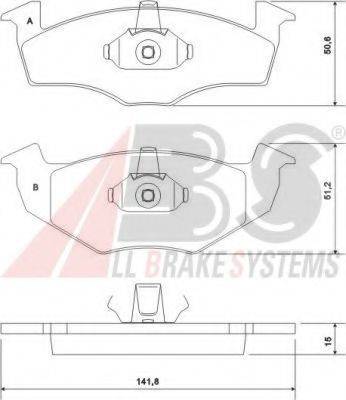 A.B.S. 37092 OE - Гальмівні колодки, дискові гальма autocars.com.ua