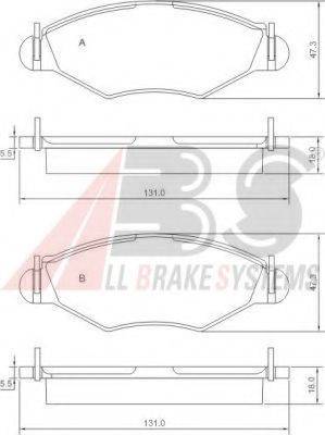 A.B.S. 37105 OE - Тормозные колодки, дисковые, комплект avtokuzovplus.com.ua