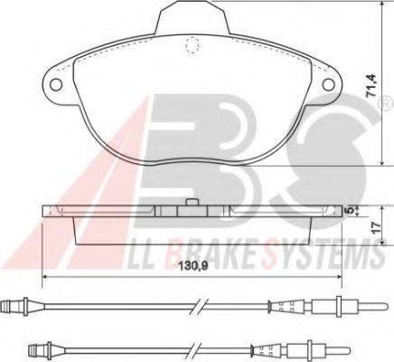 A.B.S. 37114 OE - Тормозные колодки, дисковые, комплект avtokuzovplus.com.ua