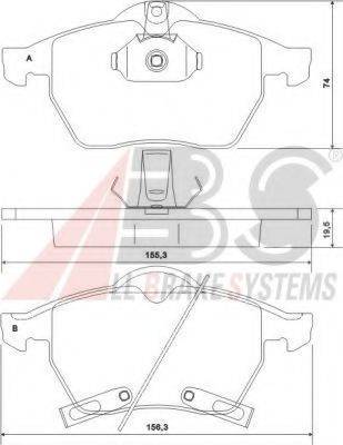 A.B.S. 37116 OE - Гальмівні колодки, дискові гальма autocars.com.ua