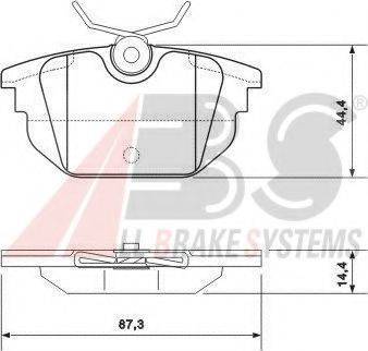 A.B.S. 37123 OE - Тормозные колодки, дисковые, комплект avtokuzovplus.com.ua