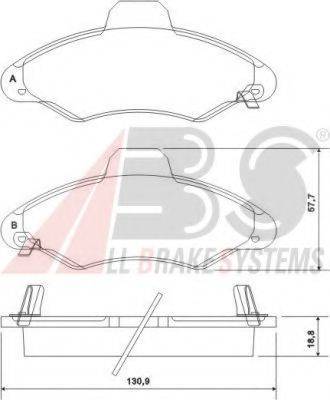 A.B.S. 37127 OE - Гальмівні колодки, дискові гальма autocars.com.ua