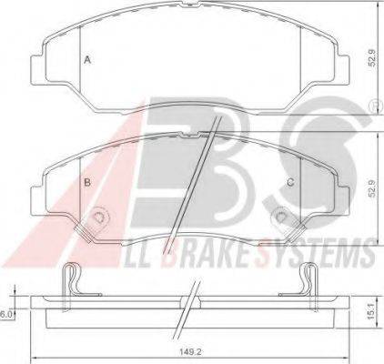 A.B.S. 37137 OE - Тормозные колодки, дисковые, комплект avtokuzovplus.com.ua