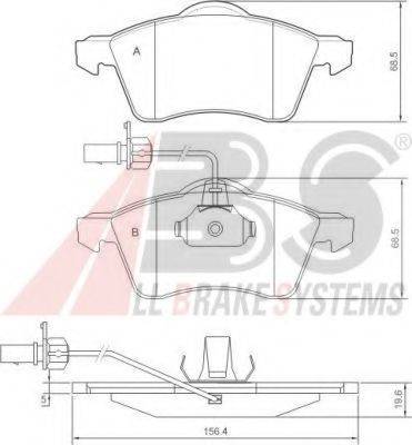 A.B.S. 37143 OE - Гальмівні колодки, дискові гальма autocars.com.ua