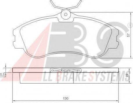 A.B.S. 37152 OE - Гальмівні колодки, дискові гальма autocars.com.ua