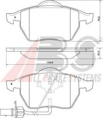 A.B.S. 37156 OE - Тормозные колодки, дисковые, комплект avtokuzovplus.com.ua