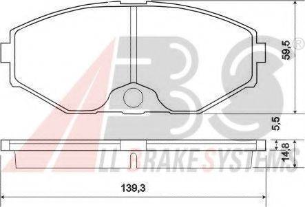 A.B.S. 37161 OE - Гальмівні колодки, дискові гальма autocars.com.ua