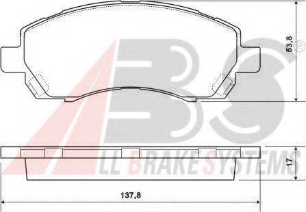 A.B.S. 37163 OE - Тормозные колодки, дисковые, комплект autodnr.net