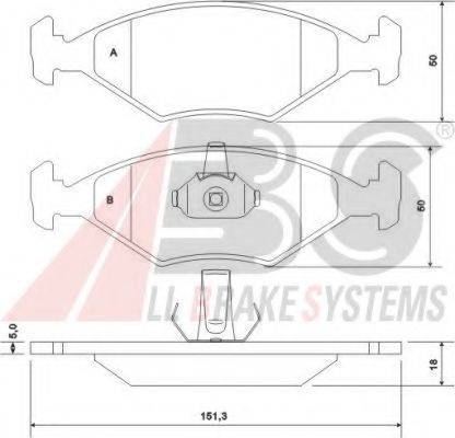 A.B.S. 37170 OE - Гальмівні колодки, дискові гальма autocars.com.ua