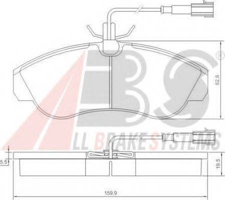 A.B.S. 37171 OE - Гальмівні колодки, дискові гальма autocars.com.ua