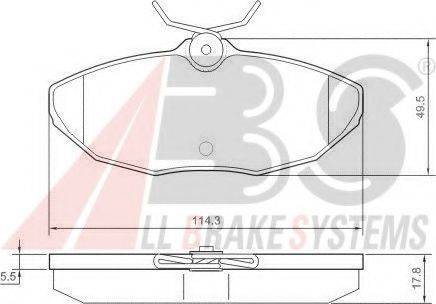 A.B.S. 37178 OE - Гальмівні колодки, дискові гальма autocars.com.ua