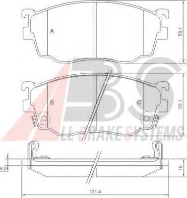 A.B.S. 37189 OE - Тормозные колодки, дисковые, комплект avtokuzovplus.com.ua