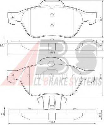 A.B.S. 37217 OE - Гальмівні колодки, дискові гальма autocars.com.ua