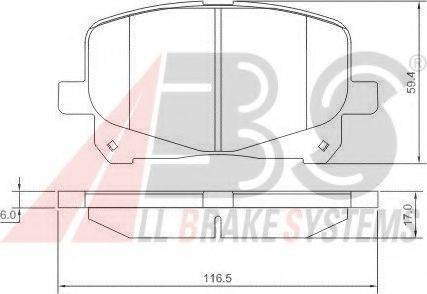 A.B.S. 37229 OE - Гальмівні колодки, дискові гальма autocars.com.ua