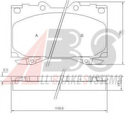 A.B.S. 37231 OE - Гальмівні колодки, дискові гальма autocars.com.ua