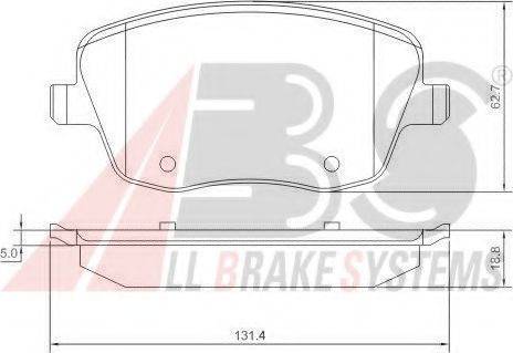 A.B.S. 37241 OE - Гальмівні колодки, дискові гальма autocars.com.ua