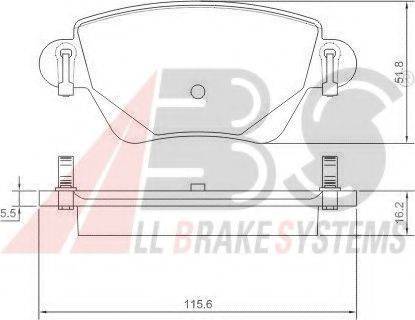 A.B.S. 37254 OE - Тормозные колодки, дисковые, комплект avtokuzovplus.com.ua