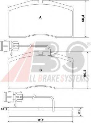 A.B.S. 37266 OE - Гальмівні колодки, дискові гальма autocars.com.ua