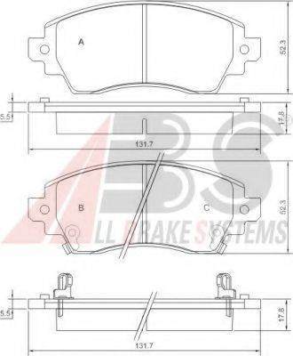 A.B.S. 37269 OE - Гальмівні колодки, дискові гальма autocars.com.ua