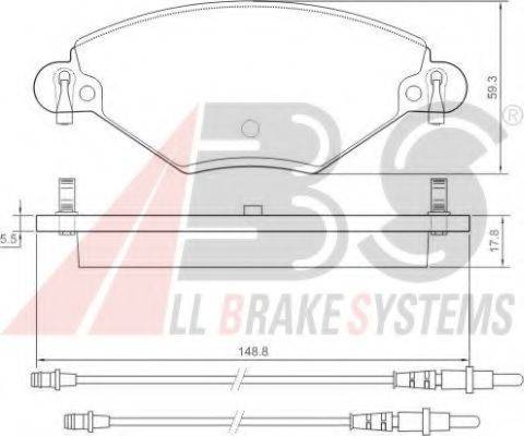 A.B.S. 37277 OE - Тормозные колодки, дисковые, комплект avtokuzovplus.com.ua