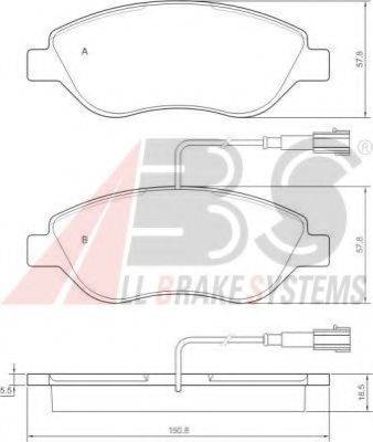 A.B.S. 37281 OE - Тормозные колодки, дисковые, комплект avtokuzovplus.com.ua