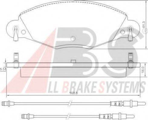 A.B.S. 37285 OE - Тормозные колодки, дисковые, комплект autodnr.net