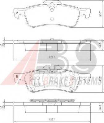 A.B.S. 37305 OE - Гальмівні колодки, дискові гальма autocars.com.ua