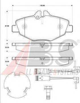 A.B.S. 37306 OE - Гальмівні колодки, дискові гальма autocars.com.ua