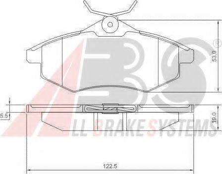 A.B.S. 37307 OE - Тормозные колодки, дисковые, комплект avtokuzovplus.com.ua