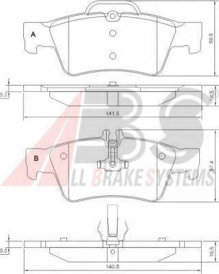 A.B.S. 37319 OE - Тормозные колодки, дисковые, комплект avtokuzovplus.com.ua