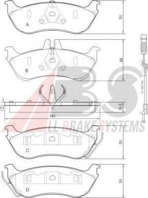 A.B.S. 37322 OE - Тормозные колодки, дисковые, комплект avtokuzovplus.com.ua