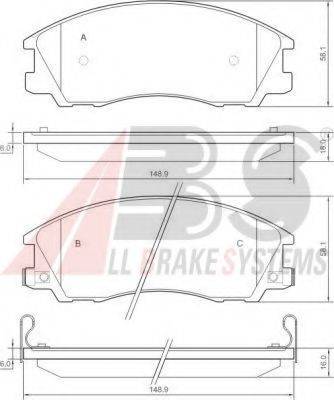 A.B.S. 37323 OE - Тормозные колодки, дисковые, комплект avtokuzovplus.com.ua