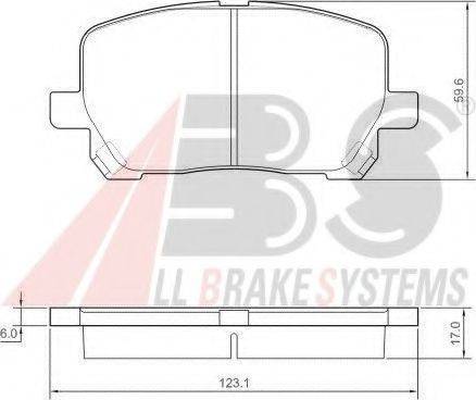 A.B.S. 37328 OE - Гальмівні колодки, дискові гальма autocars.com.ua