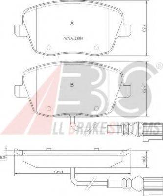 A.B.S. 37338 OE - Гальмівні колодки, дискові гальма autocars.com.ua