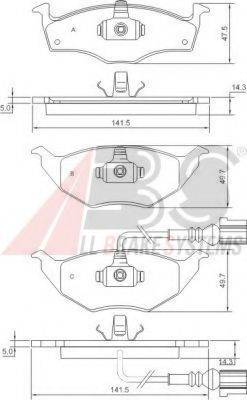 A.B.S. 37345 OE - Тормозные колодки, дисковые, комплект autodnr.net