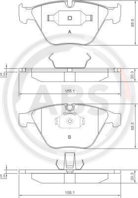 A.B.S. 37346 - Гальмівні колодки, дискові гальма autocars.com.ua