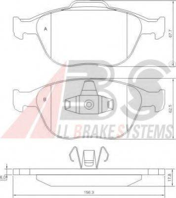 A.B.S. 37349 OE - Гальмівні колодки, дискові гальма autocars.com.ua