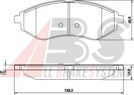 A.B.S. 37352 OE - Гальмівні колодки, дискові гальма autocars.com.ua