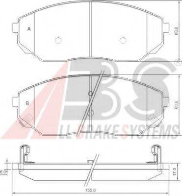 A.B.S. 37364 OE - Тормозные колодки, дисковые, комплект avtokuzovplus.com.ua