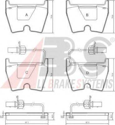 A.B.S. 37367 OE - Гальмівні колодки, дискові гальма autocars.com.ua