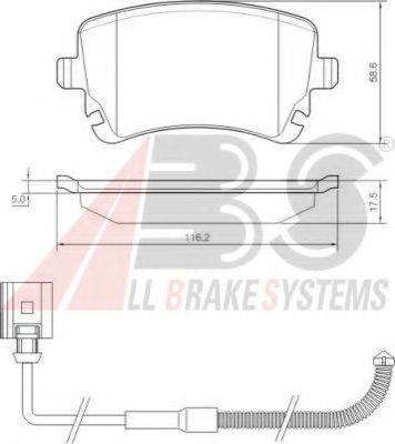 A.B.S. 37368 OE - Тормозные колодки, дисковые, комплект avtokuzovplus.com.ua