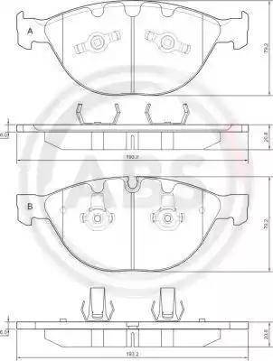 A.B.S. 37370 - Гальмівні колодки, дискові гальма autocars.com.ua