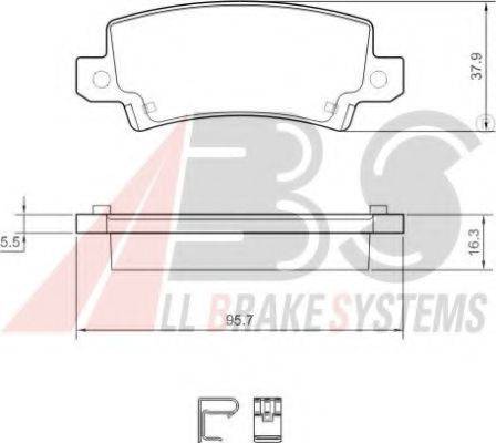 A.B.S. 37406 OE - Тормозные колодки, дисковые, комплект avtokuzovplus.com.ua