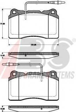 A.B.S. 37408 OE - Тормозные колодки, дисковые, комплект avtokuzovplus.com.ua