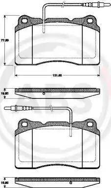 A.B.S. 37408 - Тормозные колодки, дисковые, комплект avtokuzovplus.com.ua